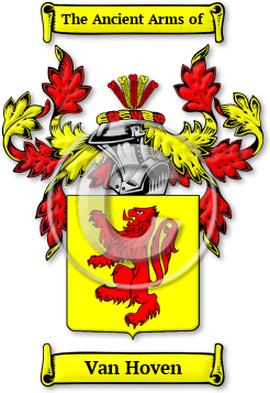 Van Hoven Family Crest Download (jpg) Legacy Series - 150 DPI